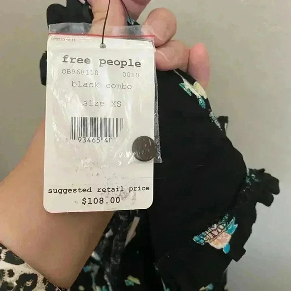 Free People Like a Lady Print Mini Dress Size XS - Picture 9 of 12